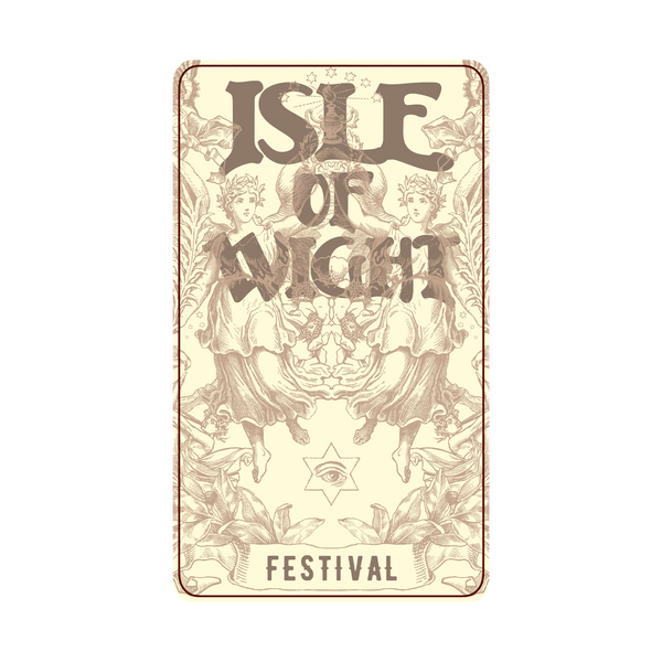 Isle of Wight Festival 2025 Playing Cards by 2025, featuring vintage-style designs with ornate illustrations and festival branding.