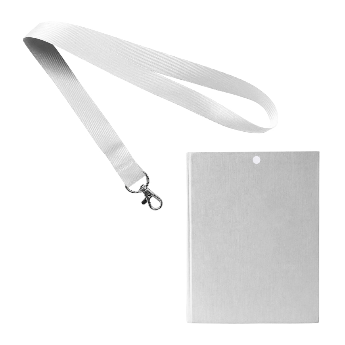 The PRE-ORDER 2027 Lanyard Programme from The Isle Of Wight Festival Shop features a white lanyard with a metal clasp attached to a blank rectangular badge or ID card, displayed against a white background.