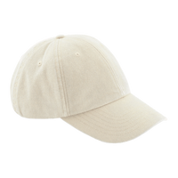 The Isle of Wight Festival 2025 Cap Vintage Sand by 2025 features a classic six-panel design and curved brim, perfect for effortless festival style—shown angled on a white background.