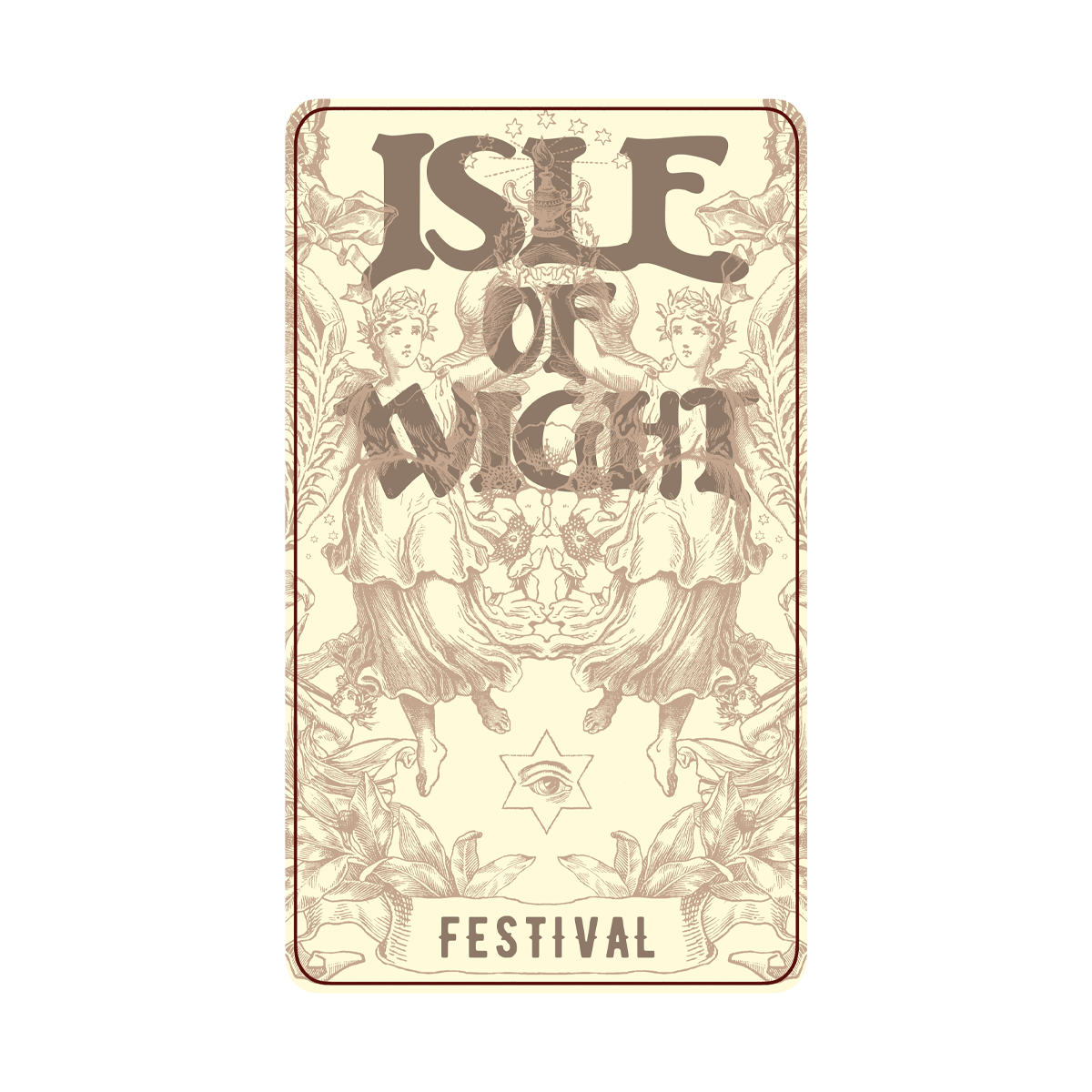 Isle of Wight Festival 2025 Playing Cards by 2025, featuring vintage-style designs with ornate illustrations and festival branding.